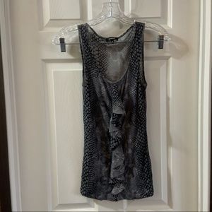Express Grey/Black Snake Print Scoop Neck Tank XS